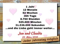 Liebesbeweis Geschenkidee zum Hochzeitstag Jahrestag Valentinstag Geburtstag NEU