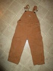 CARHARTT FLANNEL LINED CANVAS OVERALLS SZ 3T