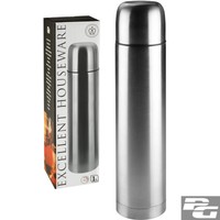 Isolierflasche Thermoflasche Thermoskanne Edelstahl Klickverschluss 1 Liter NEU
