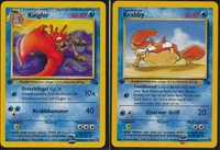 Pokémon Kingler 38/62 Fossil 1. Edition NM + Krabby
