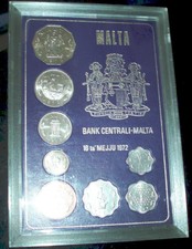 1972 Malta Mint Set in Original Presentation Case.