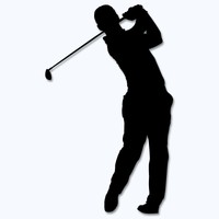 Aufkleber Golf, Golfer - 30 Farben zur Wahl - Motiv 6, konturgeschnitten