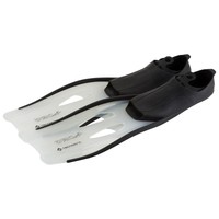 TecnoPro Orca Fin Taucherflossen Schwimmflossen Flossen Schwarz Transparent