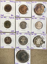 U.K. Great Britain ���� 1951 Mint Set Unc Nice Rare