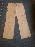 EDC Hose beige mit Applikationen, Gr. 36 regular