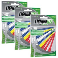 Lignum Tees 3 Beutel a´ 12 Stück (= 36 Tees) - 82 mm lang - bunt / 4 Farben