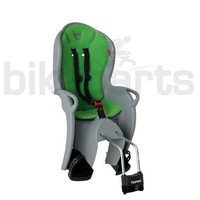 Hamax Kiss Kindersitz grau/grün Fahrradkindersitz Befestigung Rahmenrohr