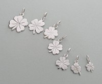 Echt Silber Kleeblatt Anhänger 925er STERLINGSILBER verschiedene Größen