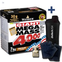 7kg Weider Mega Mass 4000 Weight Gainer + Mega Bonus 10,28€/kg