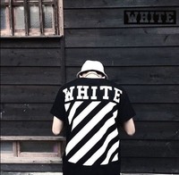 100% Cotton GOOD OFF-WHITE VIRGIL ABLOH Yeezy BADGE DETAIL TEE SHIRT Ferg Gosha