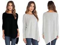 Asymmetrisch Longshirt Tunika Oversize Locker hb1 36 38 40 42 44 46 48