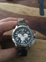 TW STEEL TW-43 Edelstahl Full Set aus 2007 Kautschukband schwarz ohne Camouflage