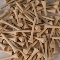 100 200 500 Holz Tees in gelb, Größe 5 cm