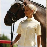 ELT Damen Turnierbluse "Alexa",Kurzarm, champagne