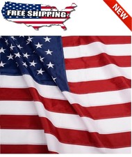 3x5 American Flag Made In Usa Stars Embroidered Stripes Sewn Grommets Nylon USA
