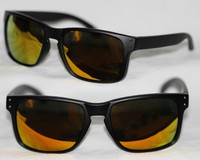 Sport Sonnenbrille Retro schwarz matt gold rot verspiegelt Herren u. Damen 751