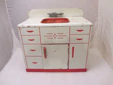 vintage metal toy kitchen set
