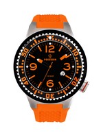 POSEIDON Unisex-Armbanduhr L Analog Silikonband UP00403 Orange UVP 119,- €