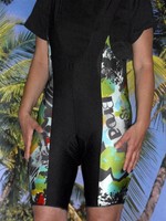  Radsport Trägerhose Fahrradhose Radhose schwarz bunt Größe XL Neu