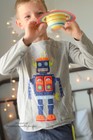 Boys Size 5/6 MINI BODEN ROBOT Applique Tee