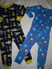 (2) CARTERS Boys size 2T SPACE MONSTER Theme PAJAMAS sleepwear 100% Cotton~nICE