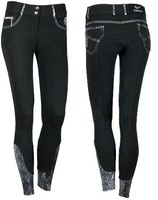 Harry's Horse Damen Reithose Royal Competition Plus schwarz Strass Vollbesatz