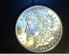 Us Morgan Dollar, 1921 Unc Very High Grade. .7734 oz Slv (Us-5649)