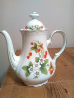 Mitterteich Porzellan Kaffeekanne Teekanne , 50er-60er Jahre Bavaria - Erdbeeren