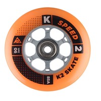 K2 Inliner Rollen Set 8 Stück 90mm 85A + Kugellager + Spacer für Inline Skates