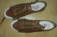 Damen Schuhe Gr. 38 Sneaker Freizeit Schnürer Turnschuhe braun S.Oliver