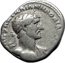Hadrian 118AD Rare Authentic Silver Ancient Roman Coin PAX Peace i58516
