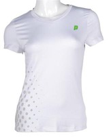 Prince Damen Tshirt V Neck, weiß, Funktions-Tshirt  für Tennis