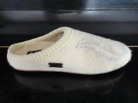 Haflinger Hausschuhe Latschen Pantoffel Schurwolle woll weiss wollweiss 36 39 42