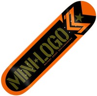 Mini Logo Skateboard Deck - Minilogo Bomb - 8.0 Orange