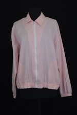 American Spectacular Cotton Blend Pink+White Long Sleeve Jacket Women's *Medium