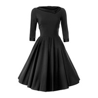 50'S STYLE ROCKABILLY PINUP SWING WRAP EVENING PARTY DRESS SIZES 6-20