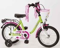 Bachtenkirch Kinderfahrrad 14 Zoll DREAM CAT hellgrün / purpur NEU 411-DC-93