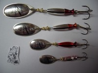 Original Mepps Longcast Long Cast silber alle Größen Kunstköder Blinker Spinner 