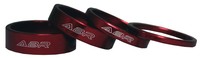 ABR Upside Bike Alloy Headset Spacers 28.8mm 3/5/8/10mm Red