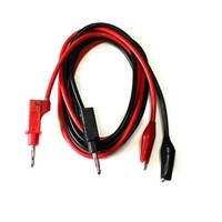 1 Paar hochflexible Messleitungen Laborkabel 1,0m 20A Bananenstecker Krokoklemme