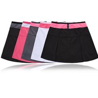 Damen Tennisrock mit Innenhose Tennis Rock Skort Skirt Joggingrock Sports Shorts