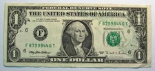 1995 $1 Partial Offset Print Error Federal Reserve Note Atlanta District