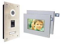 Fingerprint Türsprechanlage 2 x 7'' Monitor Gegensprechanlage Video Bildspeicher