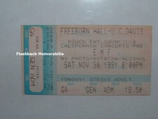 Emf Concert Ticket Stub 1991 U. C. Davis Freeborn Hall Ian Dench Very Rare