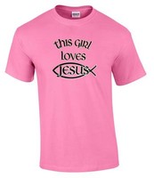 Christian This Girl Loves Jesus Religious T-Shirt