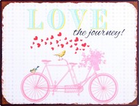 Motivation - Love The Journey Blechschild Im Retro-Look (35x26cm) #98282