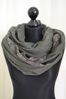 LOOPSCHAL SCHLAUCHSCHAL  LOOP SCHAL grün beige schwarz 