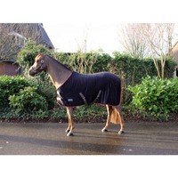 QHP Fleecedecke Abschwitzdecke super soft Kontrast-Einfassung Kreuzgurte 3 Farb.