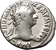DOMITIAN son of Vespasian Silver Ancient Roman Coin Athena Minerva i53285