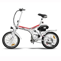 20" Zoll Elektrofahrrad Q1 Klapprad weiß-rot Elektro E-Bike Fahrrad Pedelec